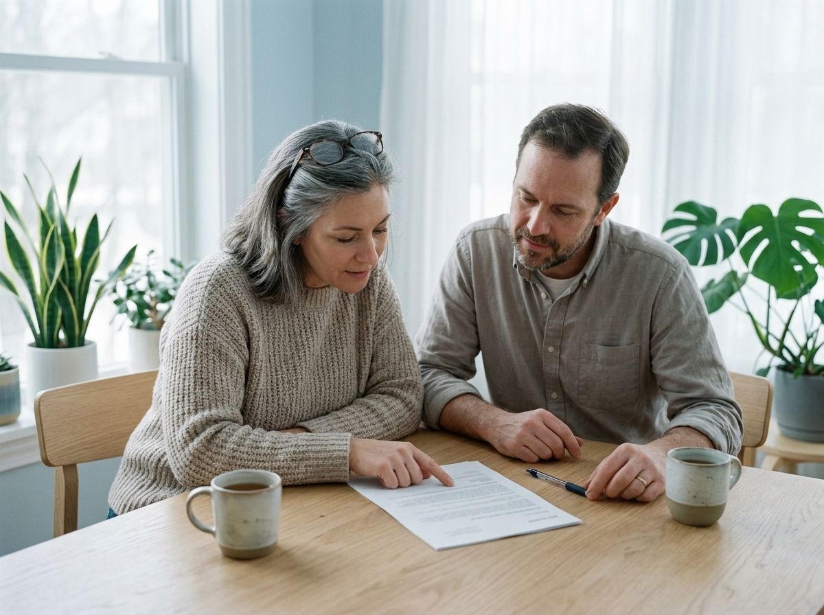 Un couple relit son devis définitif